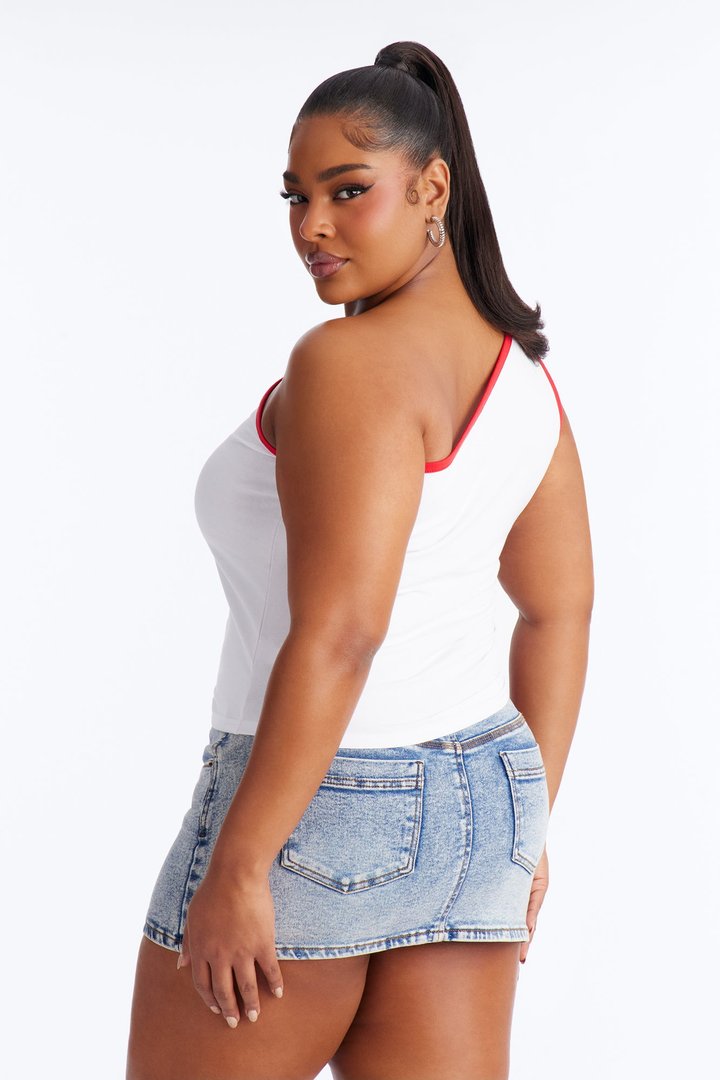 NBA Chicago Bulls One Shoulder Top - White