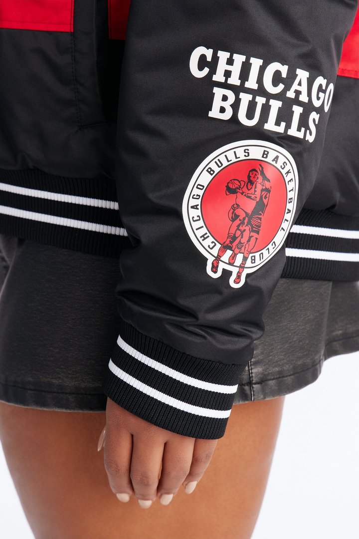 NBA Chicago Bulls Twill Jacket - Black