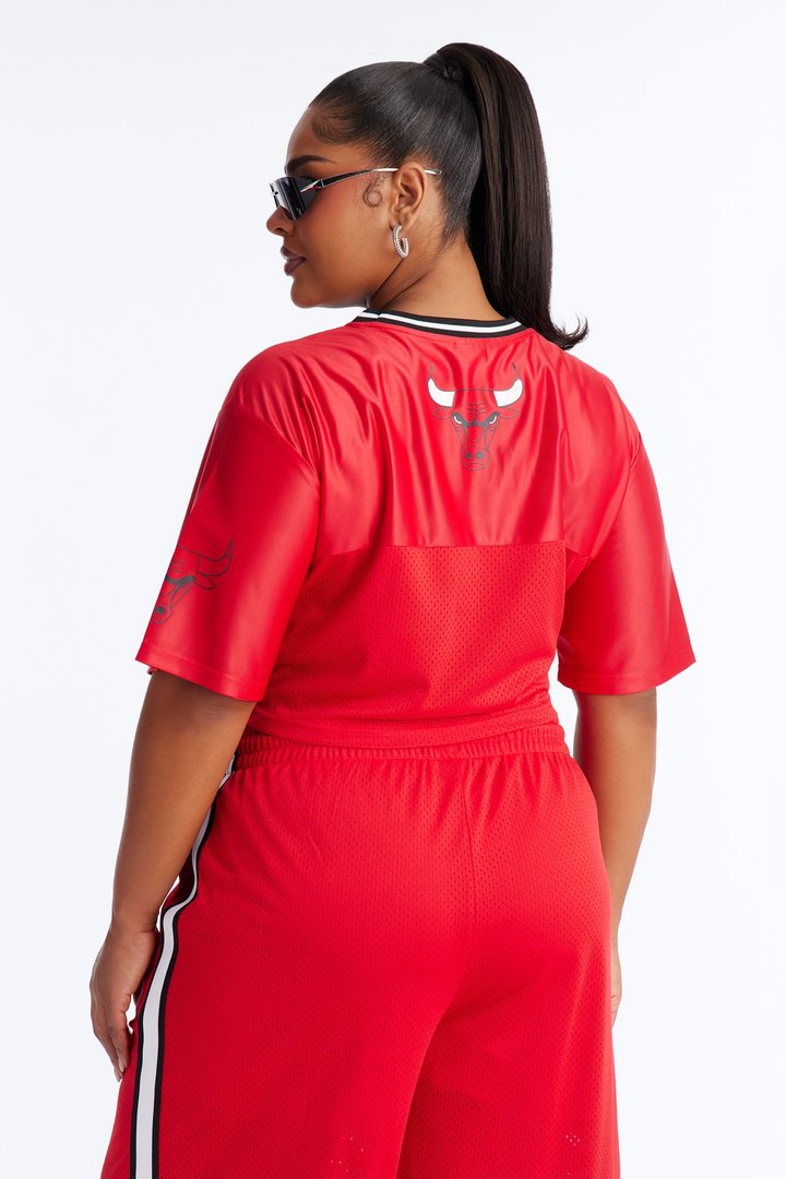 NBA Chicago Bulls Cropped Tee - Red