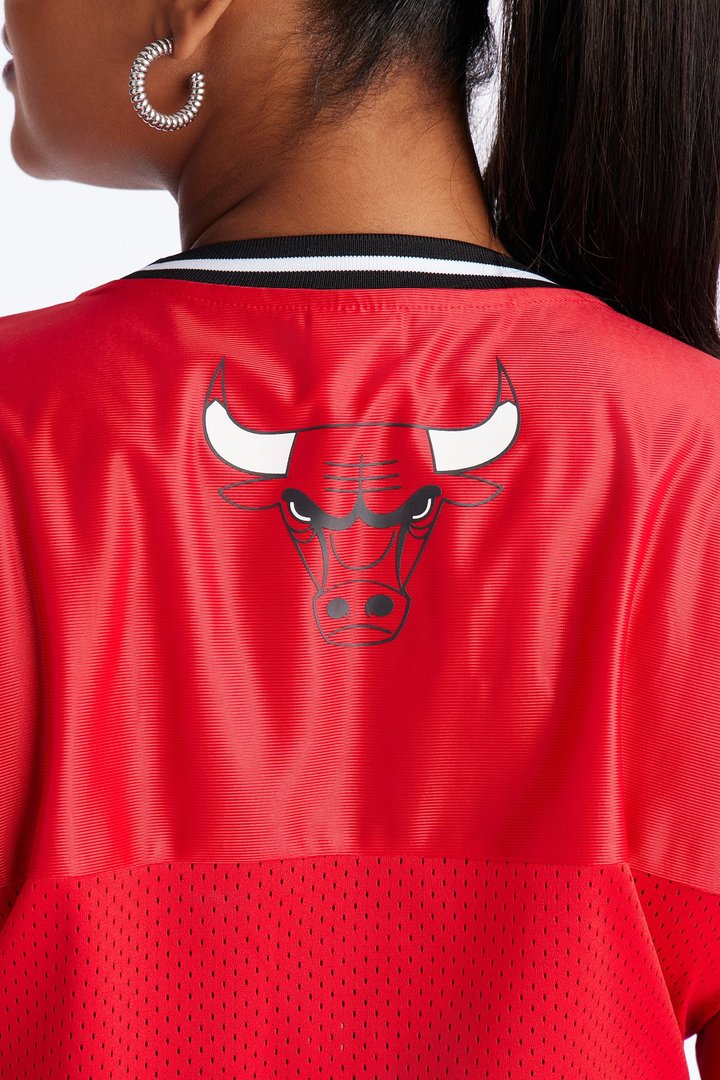 NBA Chicago Bulls Cropped Tee - Red