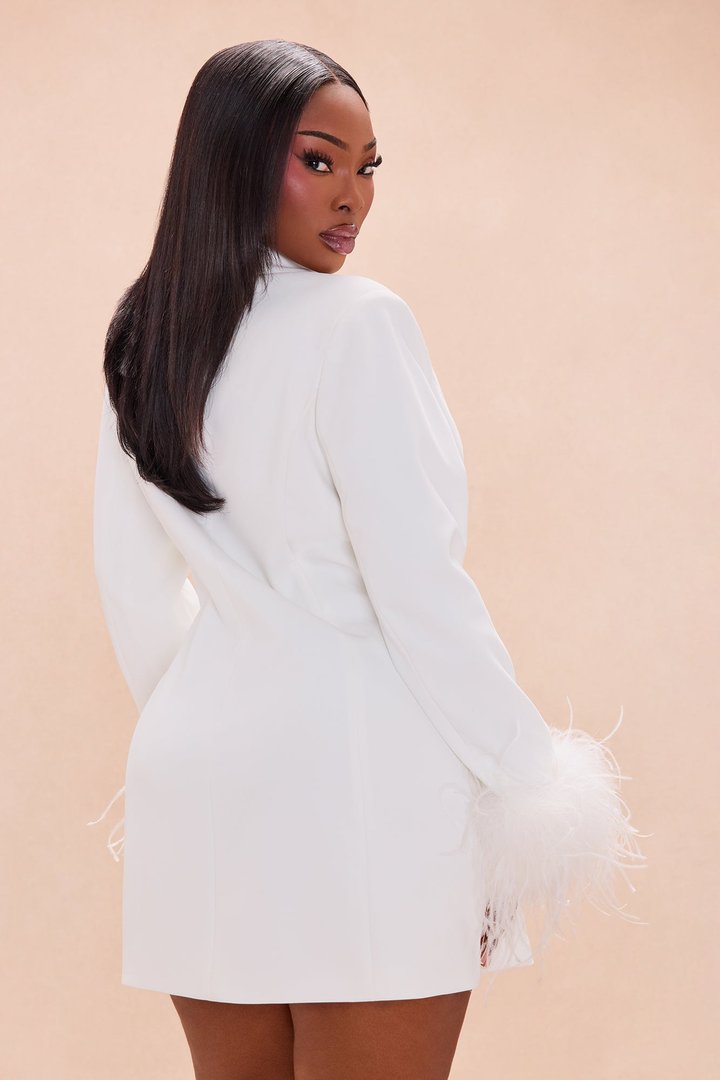 Mirage Blazer Mini Dress - White