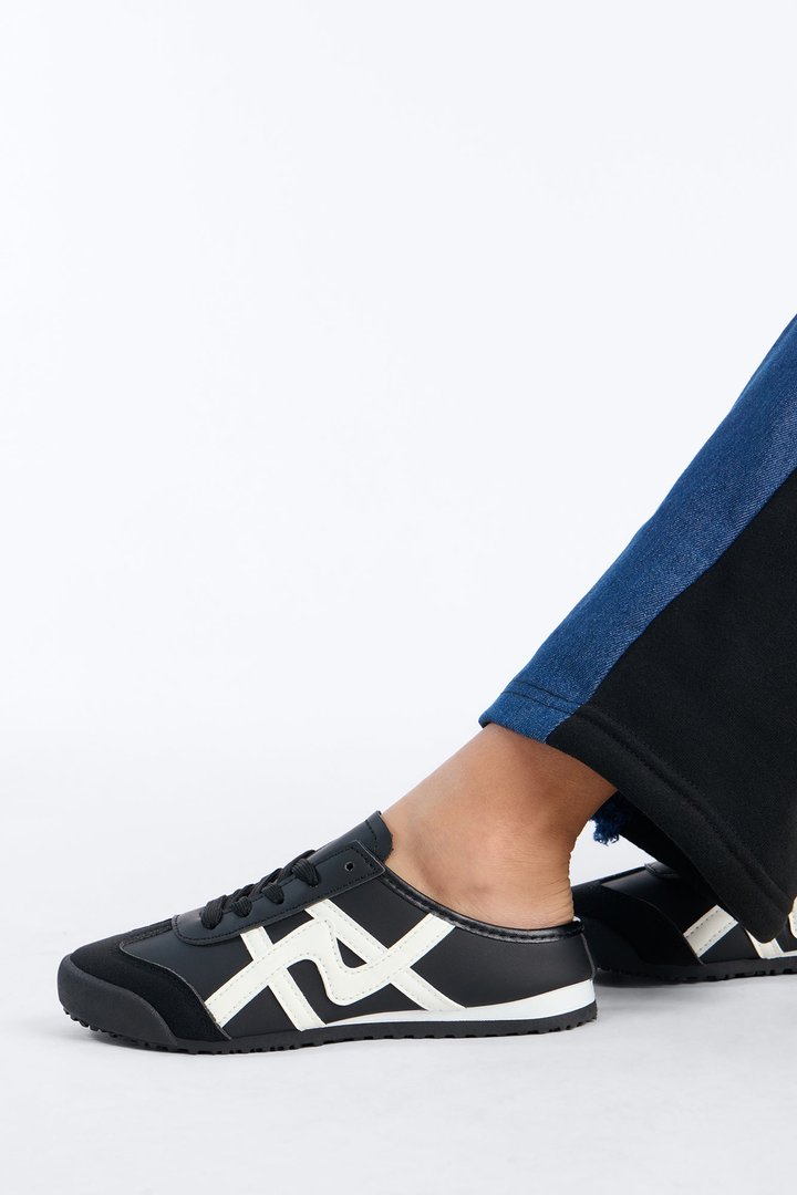 Mini Kobe Open Back Sneakers - Black/White