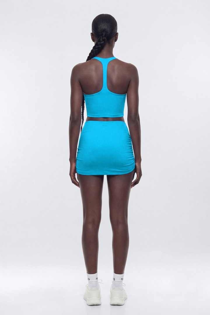 ButterSoft Side Ruched Skort - Blue