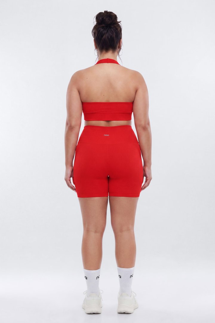 SeamlessLift™ 5″ High Rise Biker Short - Red