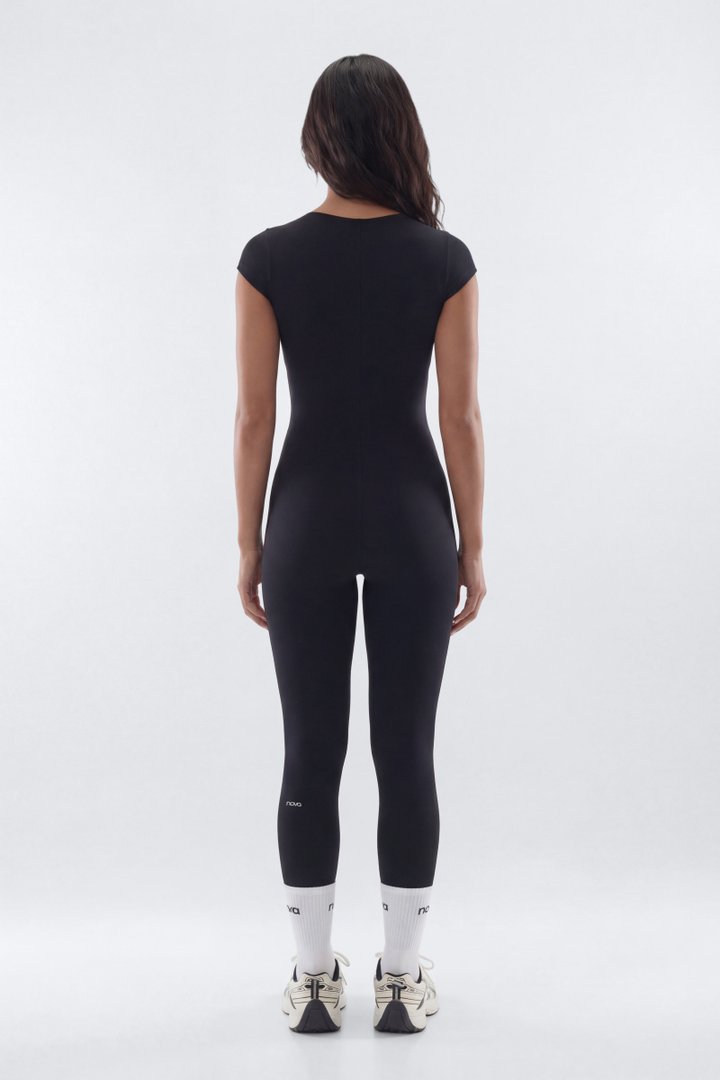 ProStretch™ 25″ Cap Sleeve Jumpsuit - Black