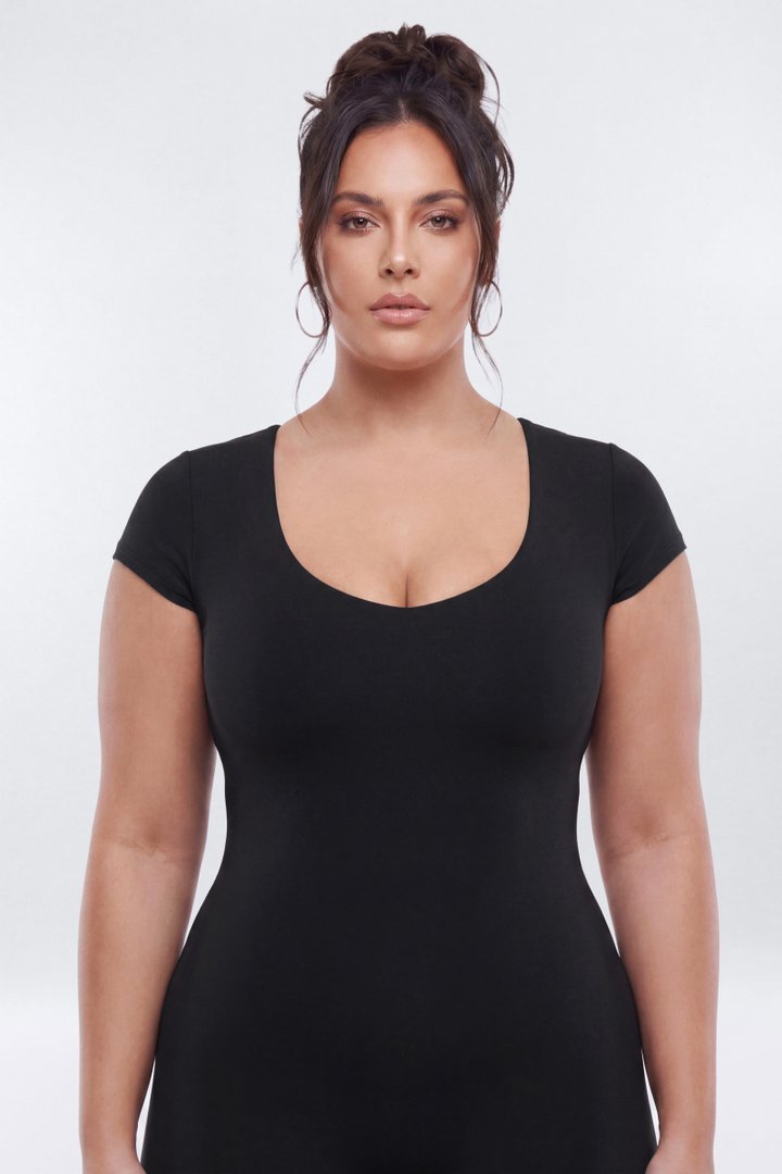 ProStretch™ 25″ Cap Sleeve Jumpsuit - Black