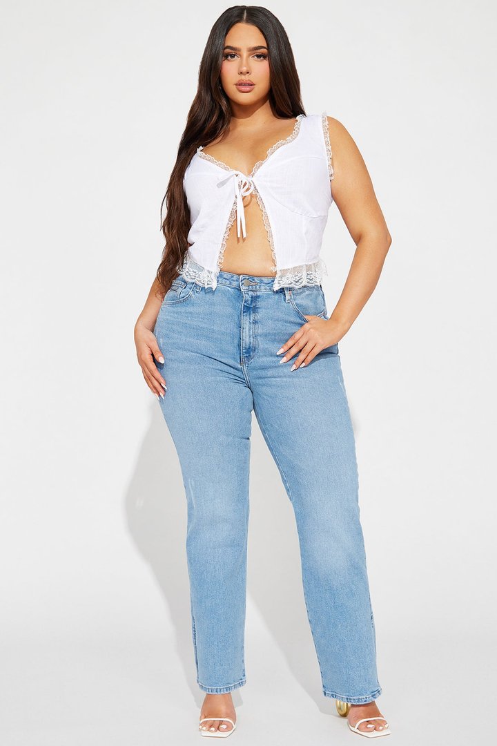 Frolicking Through Top - White