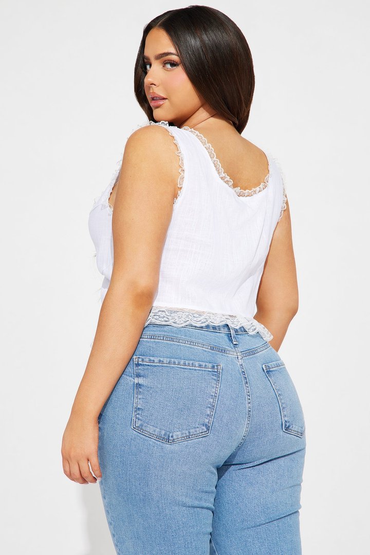 Frolicking Through Top - White