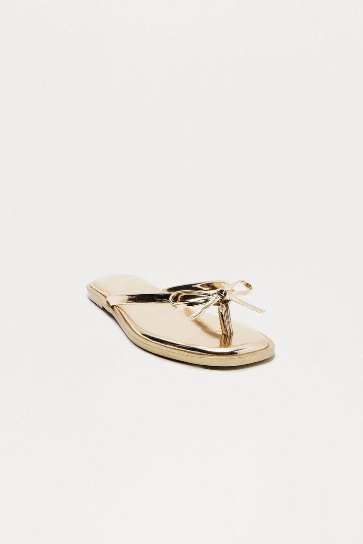 Kenzo Bow Flip Flops - Gold
