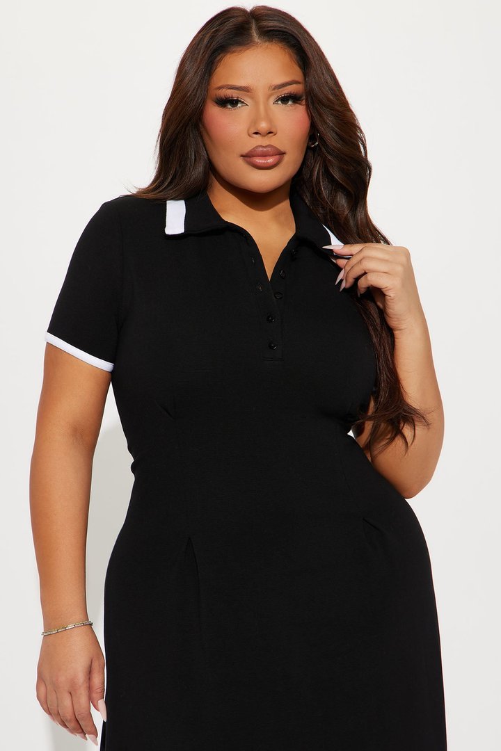 Playing Fair Maxi Dress - Black/White