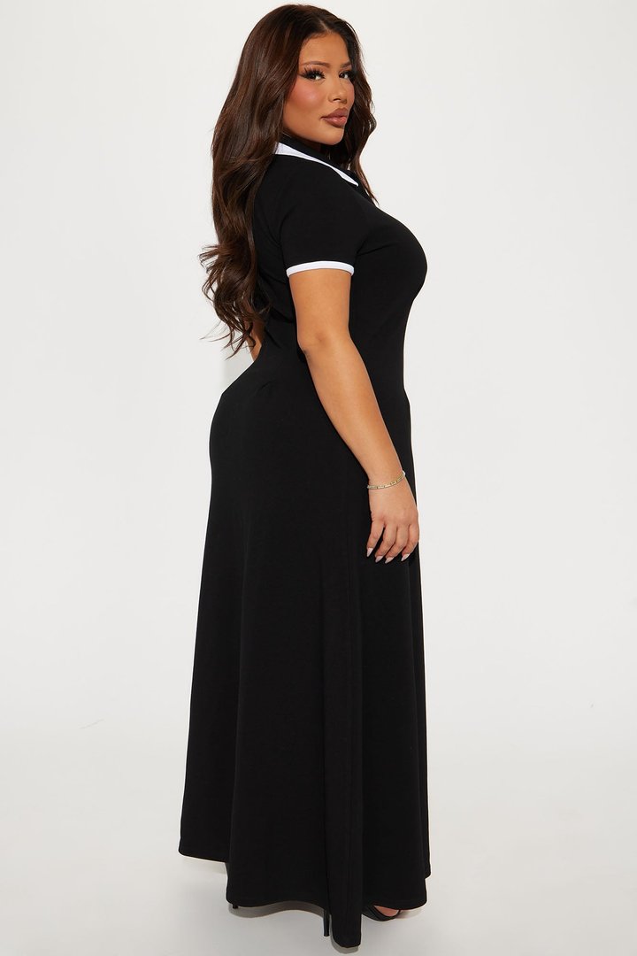 Playing Fair Maxi Dress - Black/White