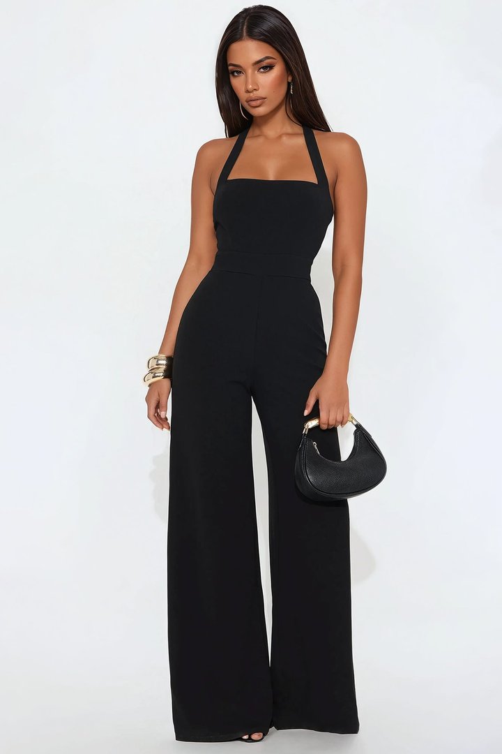 Cater To Me Jumpsuit - Black