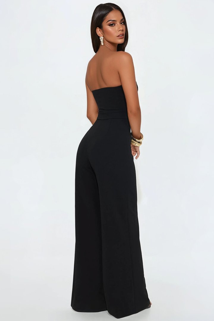 Cater To Me Jumpsuit - Black