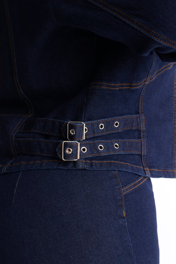 Leading Lady Stretch Denim Jacket - Rinse Blue Wash