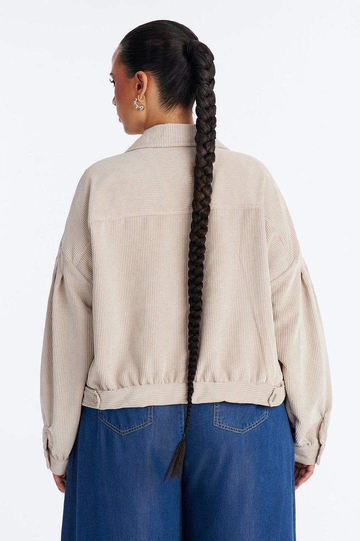 Road Tripping Corduroy Jacket - Stone