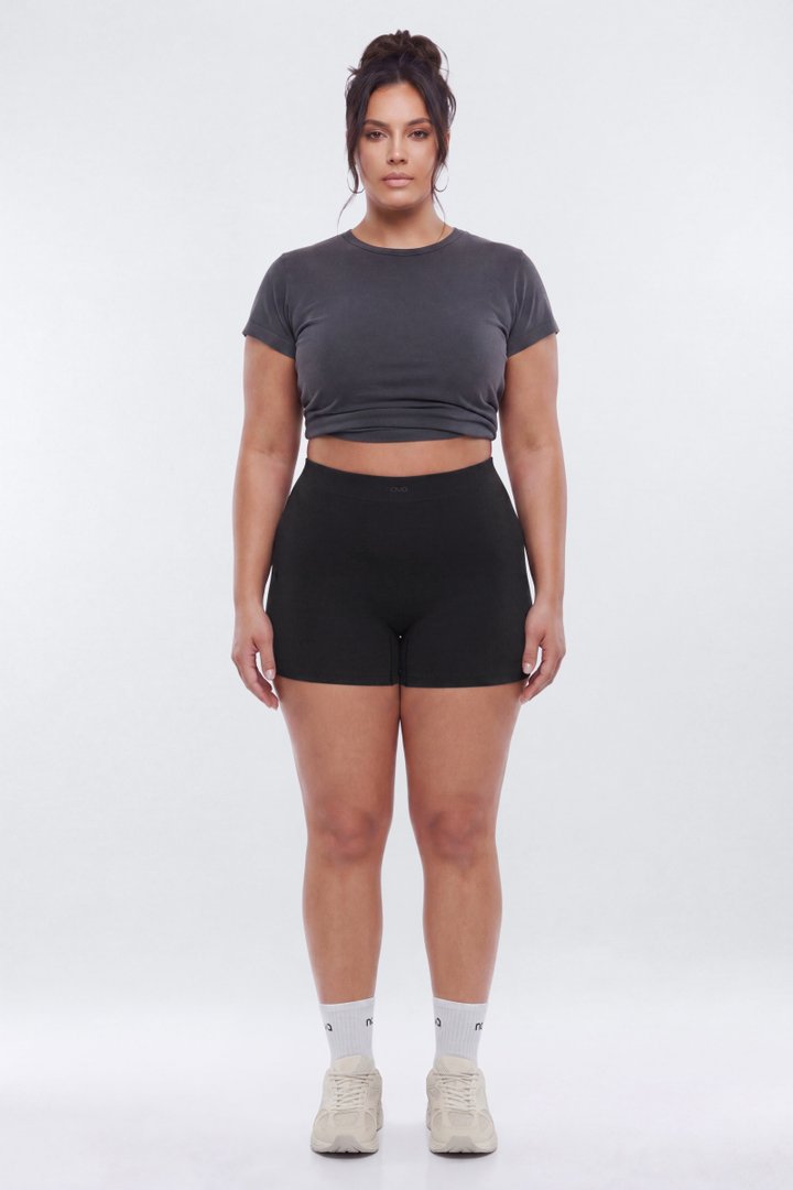 CottonFlex™ 4″ Sports Biker Short - Black