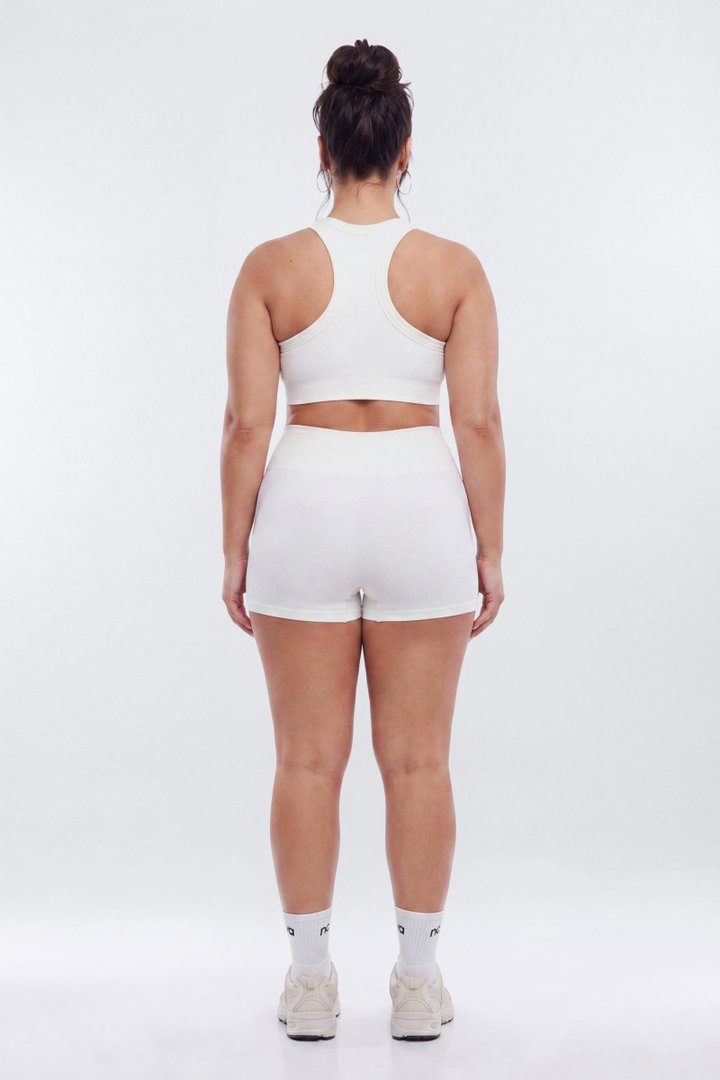 CottonFlex™ 4″ Sports Biker Short - White