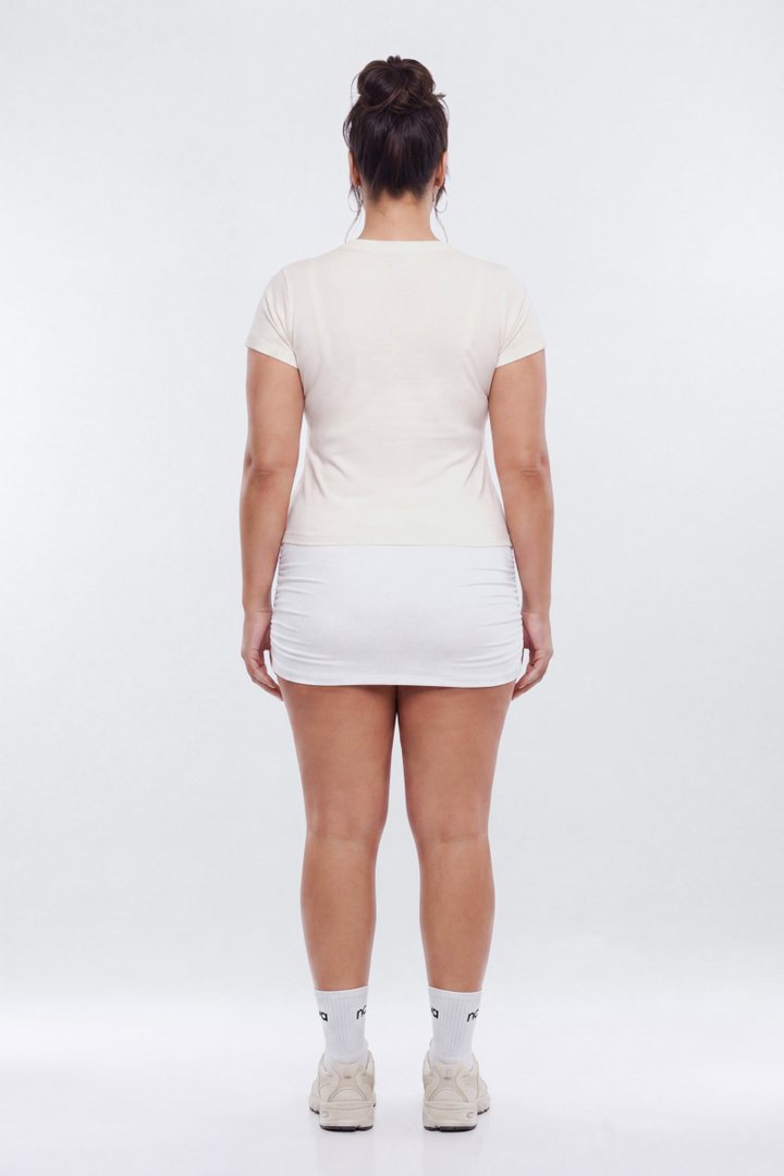 Cotton Jersey Short Sleeve T Shirt - Ivory