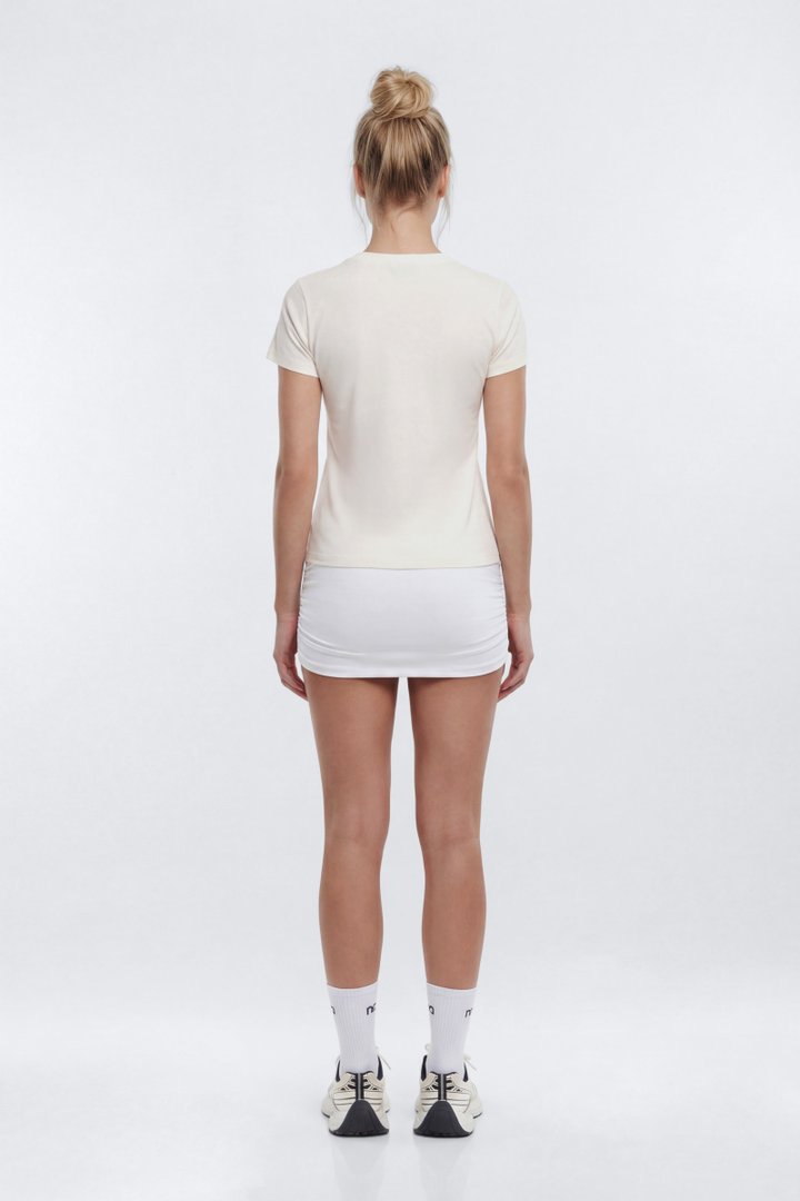 Cotton Jersey Short Sleeve T Shirt - Ivory