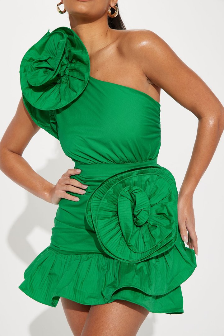 Brunch On The Mind Mini Dress - Green
