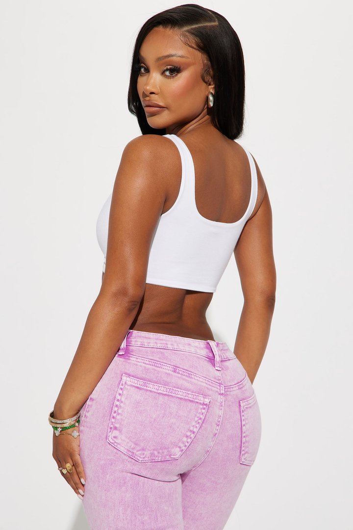 Gianna Ultra Crop Top - White