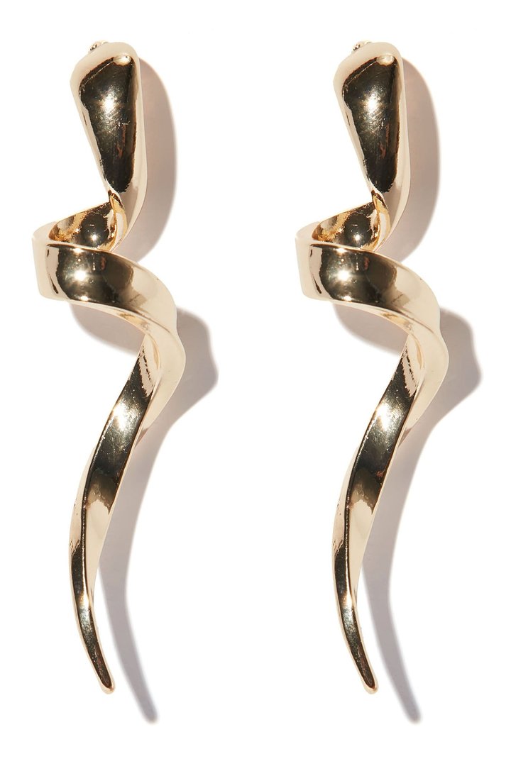 Serpent Twist Earrings - Gold