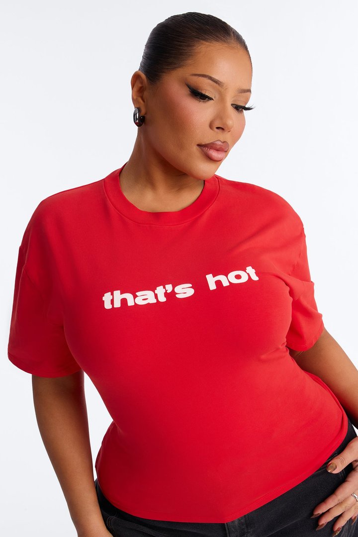 That's Hot Waist Fitted TShirt - Red