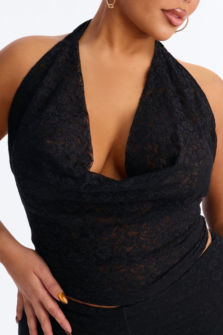 Pretty Please Lace 3 Piece Capri Set - Black