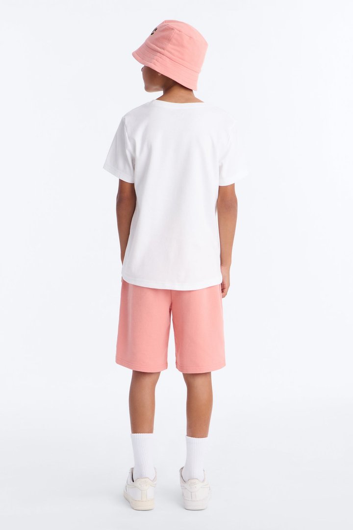 Mini Call Me Iconic Short Set With Bucket Hat - White/combo