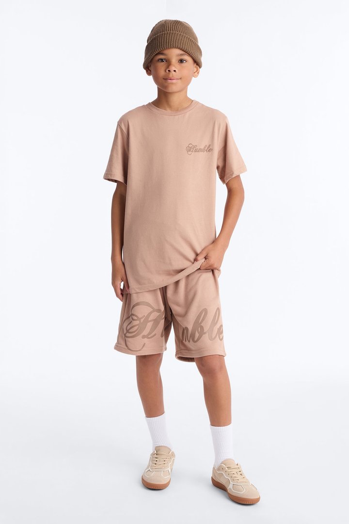 Mini Staying Humble Short Set - Brown