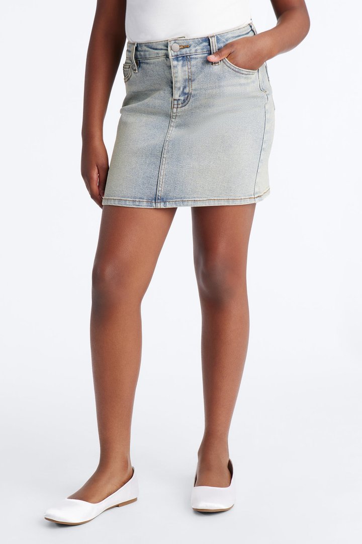 Mini The OG Tinted Denim Skirt - Vintage Wash