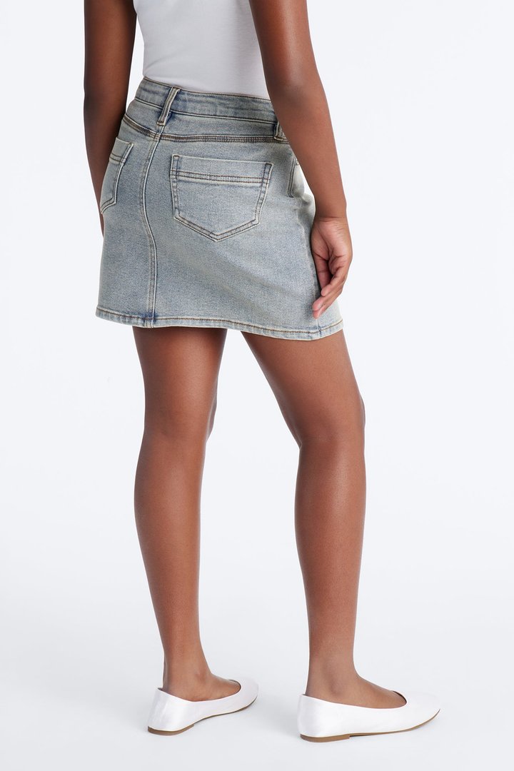 Mini The OG Tinted Denim Skirt - Vintage Wash