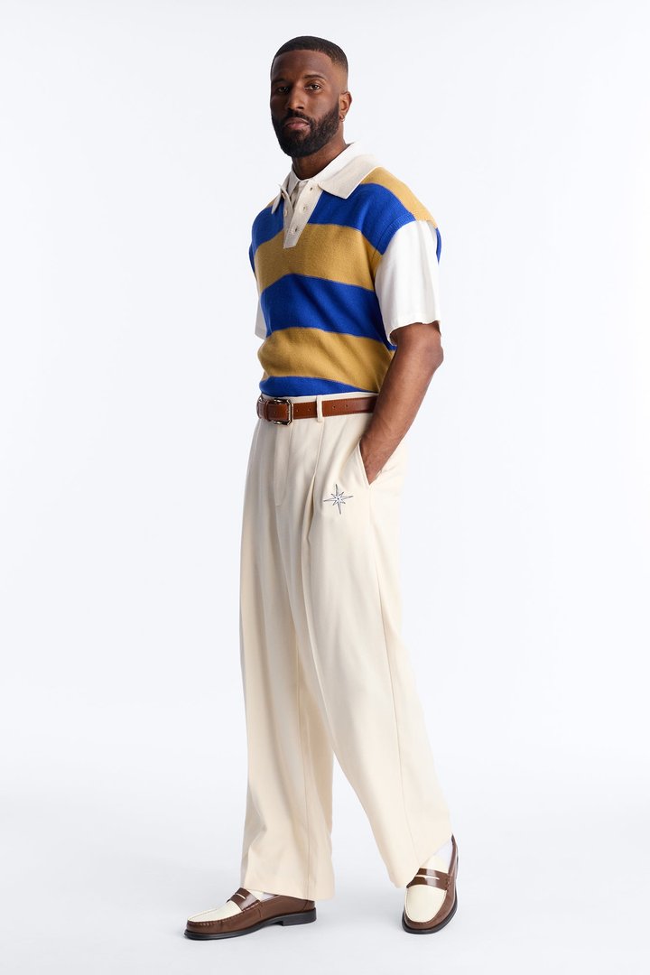Ivy Sweater Polo - Blue
