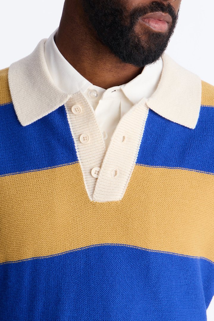 Ivy Sweater Polo - Blue