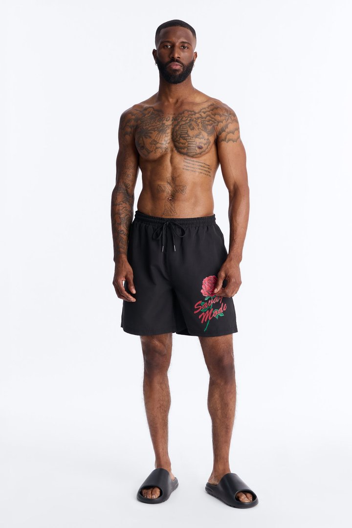 Savage Mode Mindset Swim Trunk 7″ - Black
