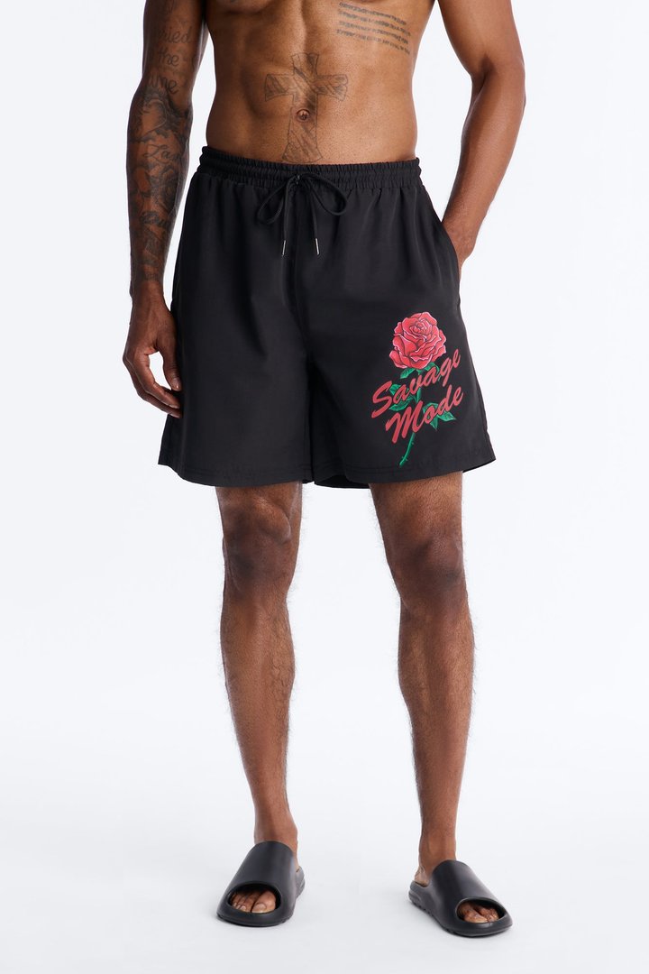 Savage Mode Mindset Swim Trunk 7″ - Black