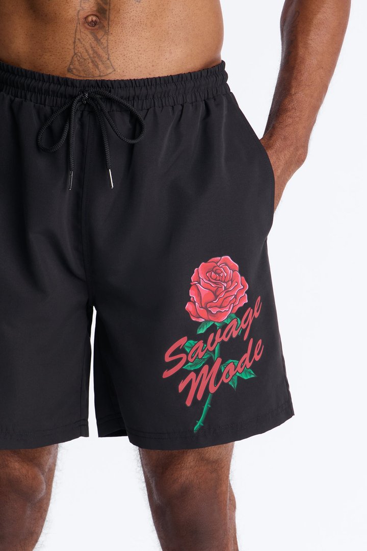 Savage Mode Mindset Swim Trunk 7″ - Black