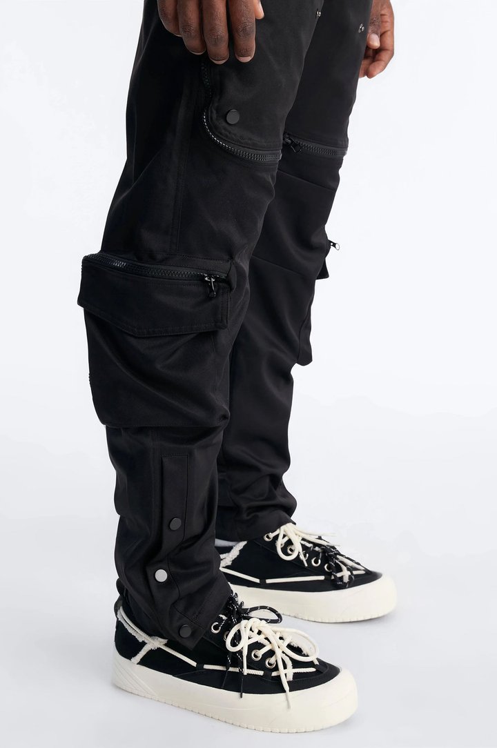 Slim Vector Deploy Zip Pant - Black