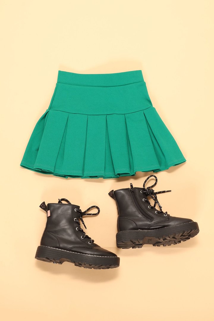 Mini Good Girl Pleated Skirt - Kelly Green