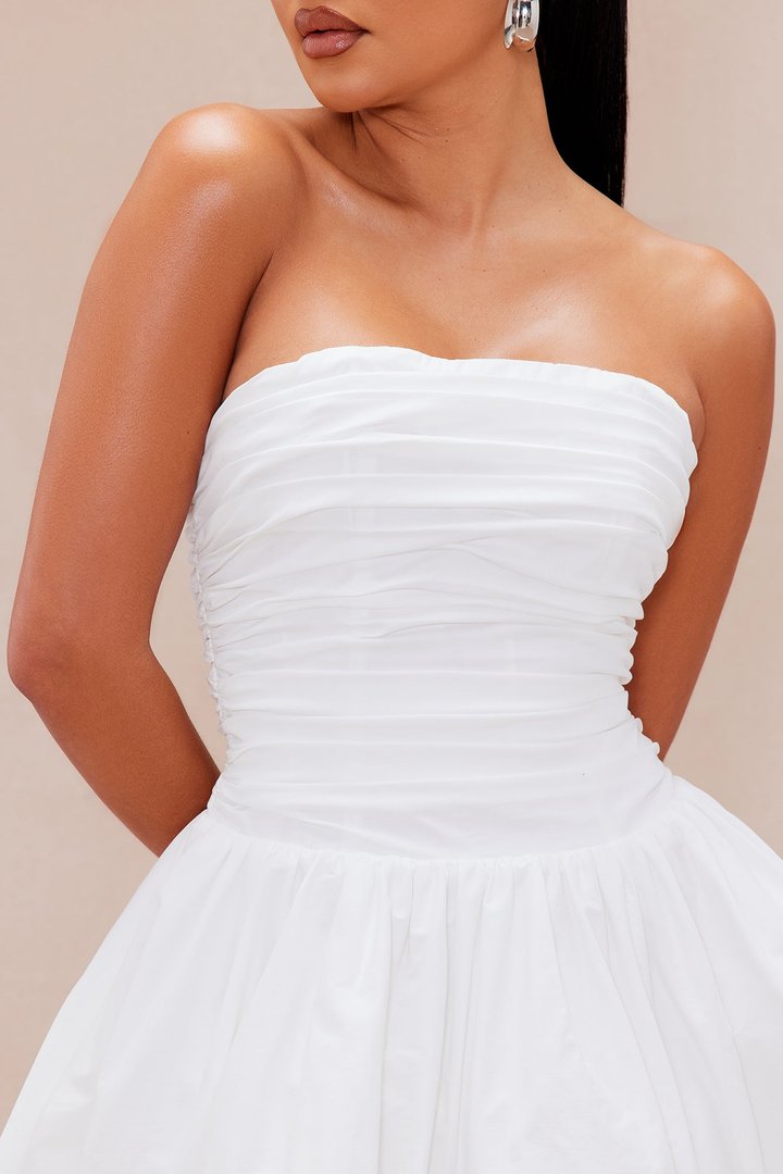 Penny Poplin Mini Dress - White