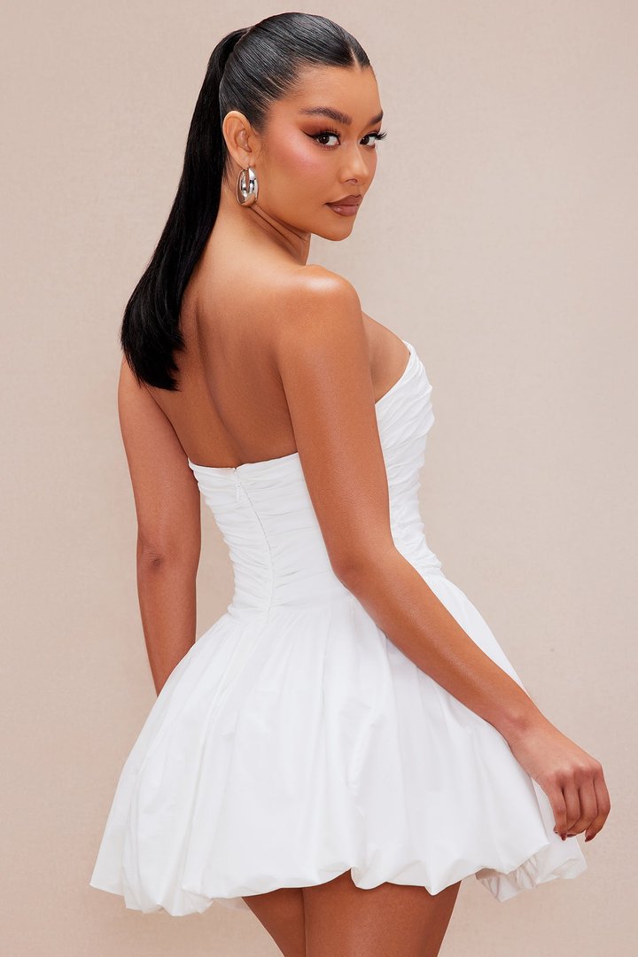 Penny Poplin Mini Dress - White