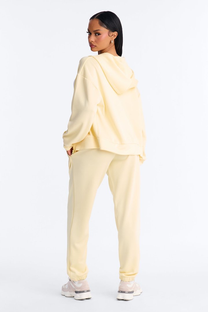 Sophia Scuba Zip Up Jogger Set - Yellow