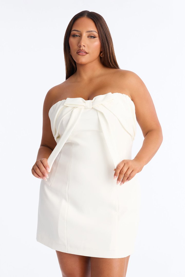 Sallie Strapless Mini Dress - White