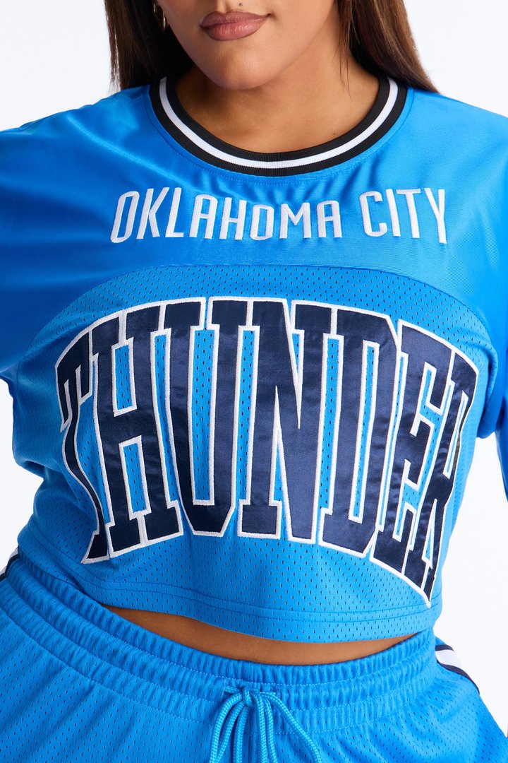 NBA OKC Thunder Cropped Tee - Blue