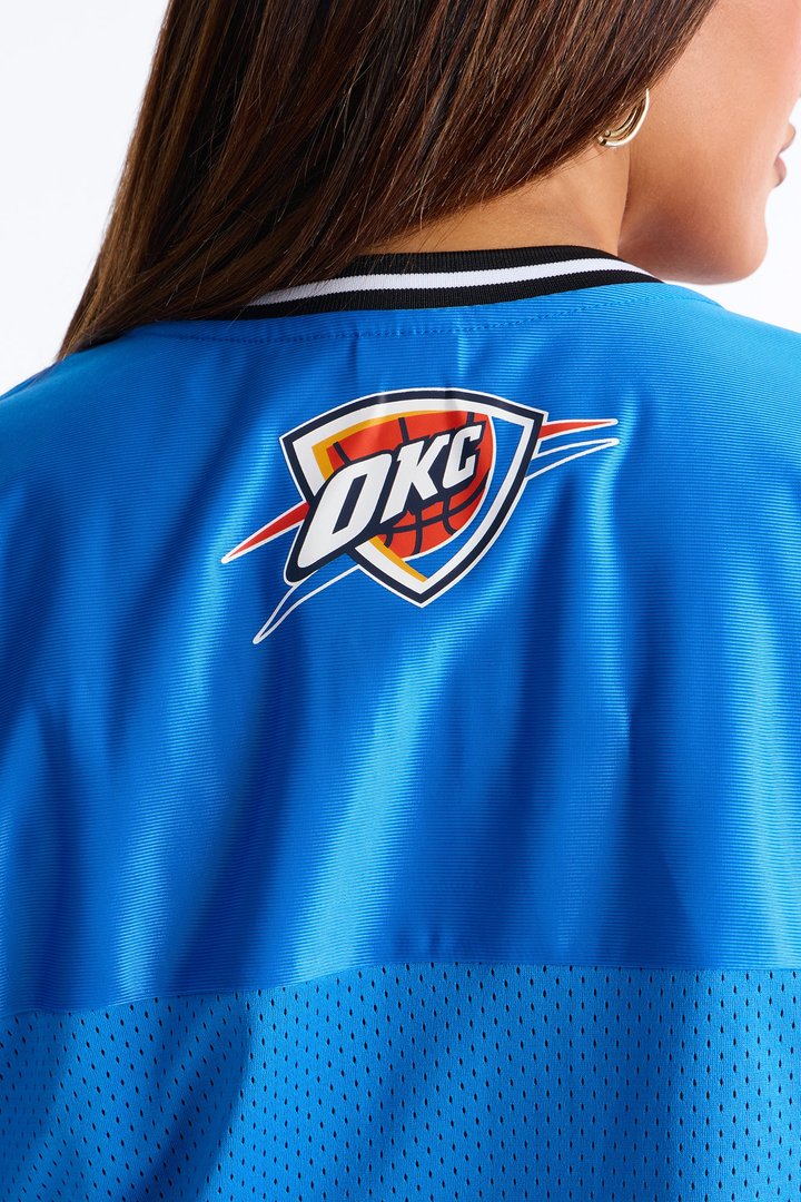 NBA OKC Thunder Cropped Tee - Blue