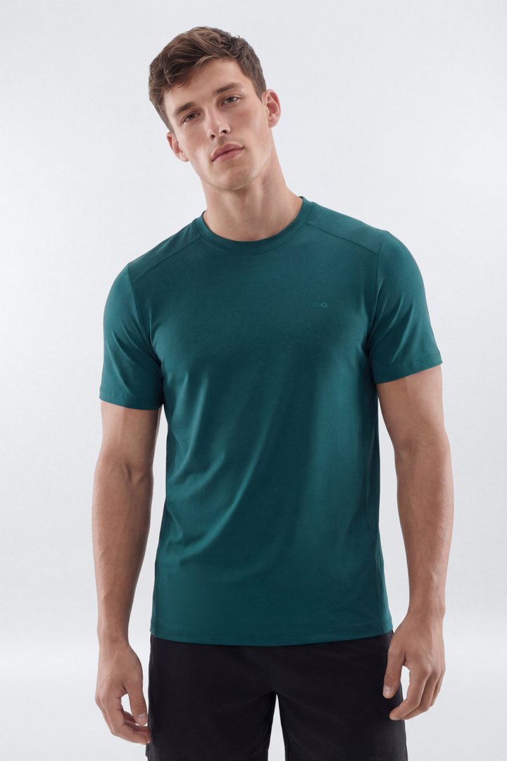 HexTech™ Crew Neck Active Top - Hunter Green