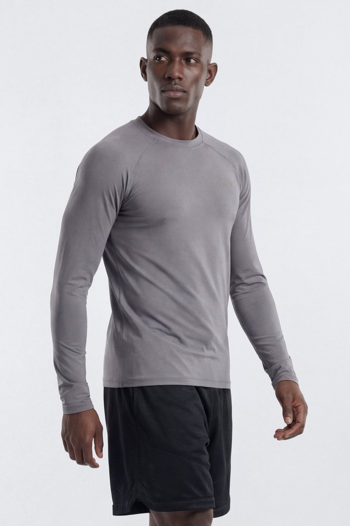 HexTech™ Long Sleeve Active Top - Grey