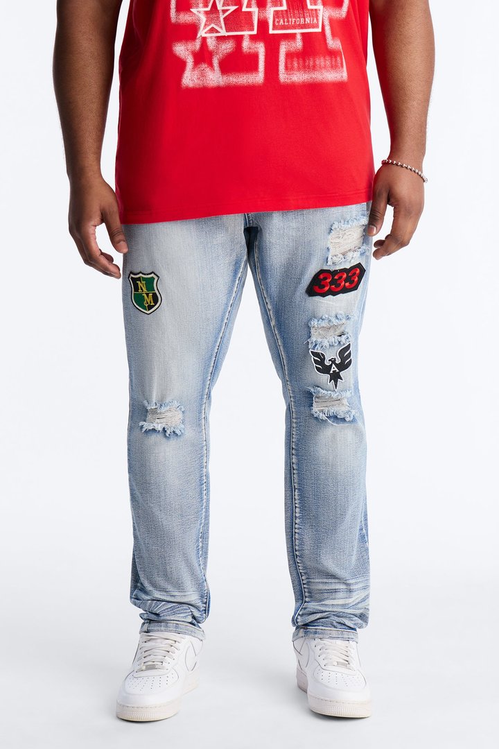 Stacked Skinny Urban Mend Jeans - Light Wash