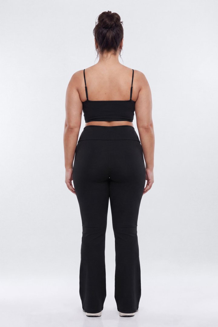 ButterSoft 33″ Low Rise Foldover Flare Legging - Black