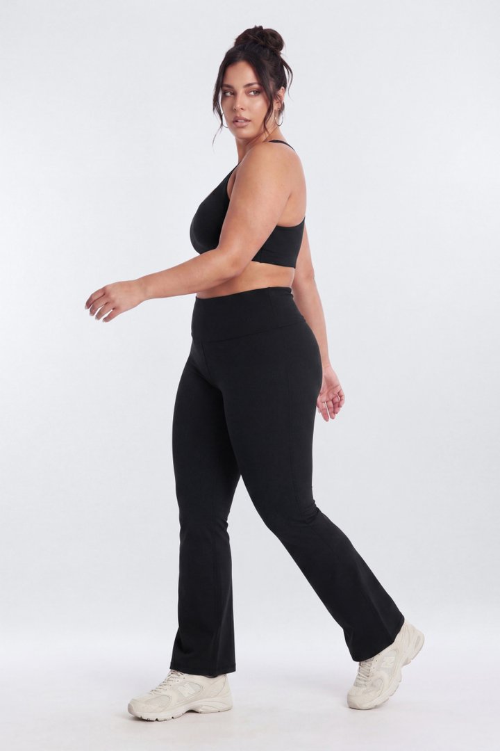 ButterSoft 33″ Low Rise Foldover Flare Legging - Black
